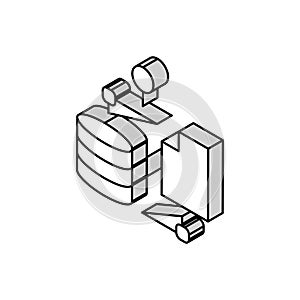 file digital processing isometric icon vector illustration