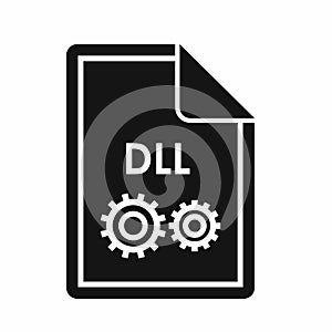 File DLL icon, simple style