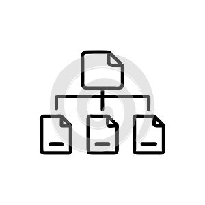 File Document Hierarchy Line Icon