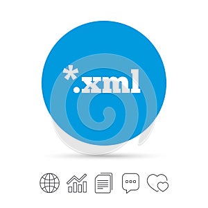 File document icon. Download XML button.