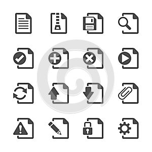 File document icon set, eps10 photo