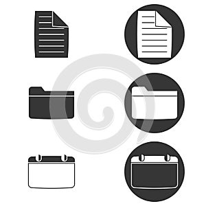 Flat vector illustration on a theme File document