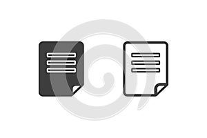 File document icons flat design or File document icons. 2 style of file document icons