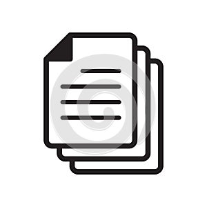 File document line icon vector