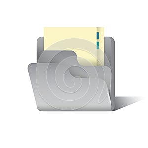 File with document. Vector illustration decorative background design