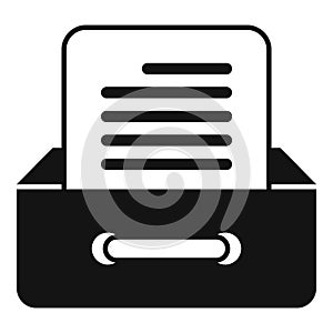 File drawer icon simple vector. Backup data