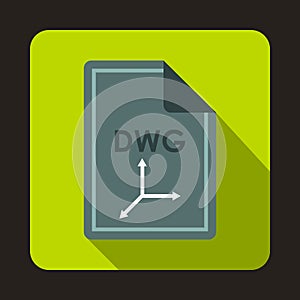 File DWG icon, flat style