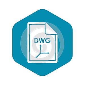 File DWG icon, simple style