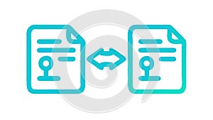 File Exchange and Document Sharing, Digital Collaboration, vector design Generative AI