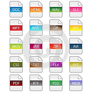 File extension icons