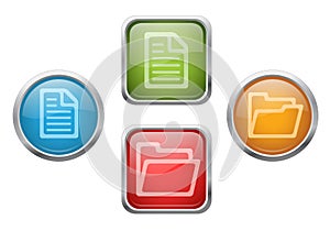 File and folder buttons