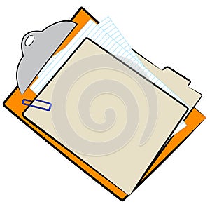 File folder on clipboard