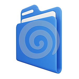 File folder 3d rendering isometric icon.