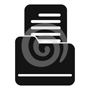 File folder document icon simple vector. Access share