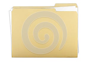 File Folder with Documents, Note and Blank