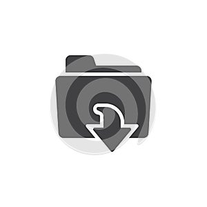 File folder download vector icon