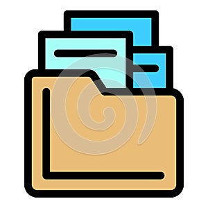 File folder icon vector flat