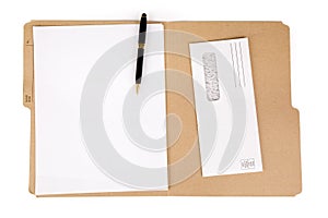 File folder and mail