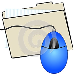 File folder and mouse