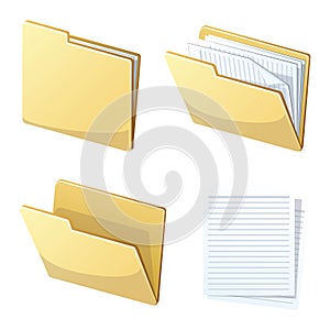 File folder and paper