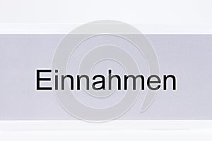 File folder revenue Einnahmen in German language