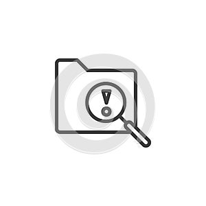File folder scan line icon