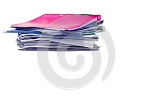File folder and Stack of business report paper file