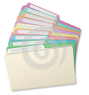 File Folders Fanned