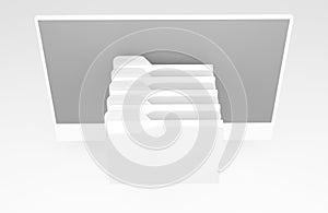 File folders storage and computer