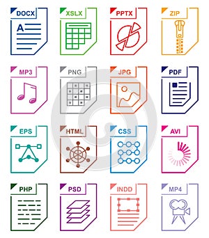 File format set icons