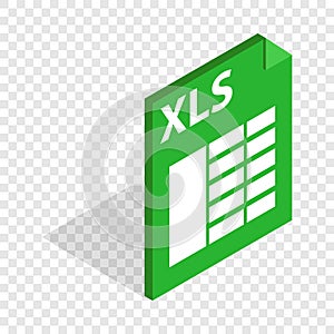 File format xls isometric icon