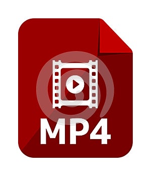 File formats vector icon illustration MP4