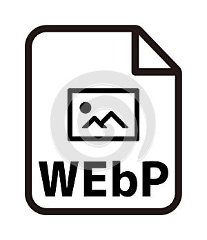 File formats vector icon illustration WEbP