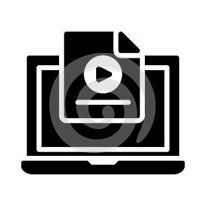 File glyph flat vector icon