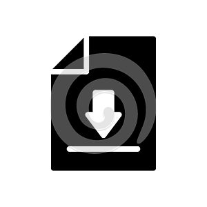 File vector glyph flat  icon