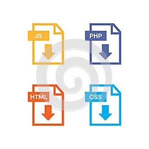 File Icons. File Icons line style illustration. Document icon se