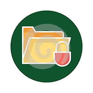 File lock Isolated Vector icon which can easily modify or edit