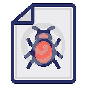 File, malware Isolated Vector icon which can easily modify or edit