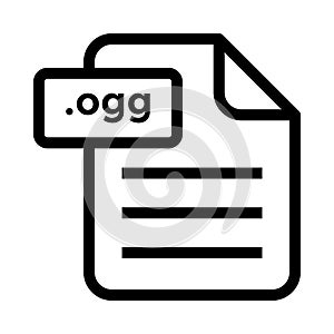 File ogg Line icon