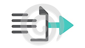 File Output or Export Process Icon, vector design Generative AI