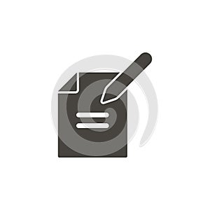 File, pencil vector icon. Simple element illustrationFile, pencil vector icon. Material concept vector illustration
