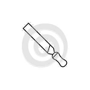 File and rasp tool line icon, build repair photo
