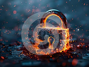 Security hacking, security breach, data loss, cyber threat