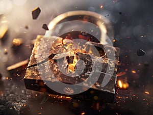 Security hacking, security breach, data loss, cyber threat