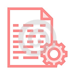 File setting color line icon