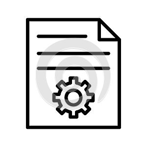 File setting thin line vector icon