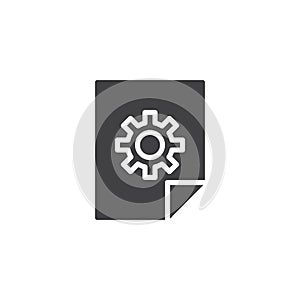 File settings vector icon