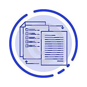 File, Share, Transfer, Wlan, Share it Blue Dotted Line Line Icon