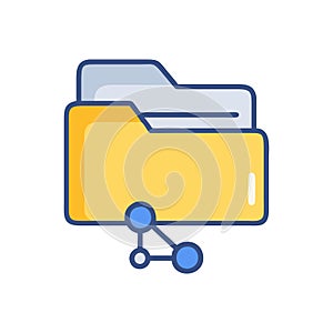 File Sharing Folder Icon for Collaboration