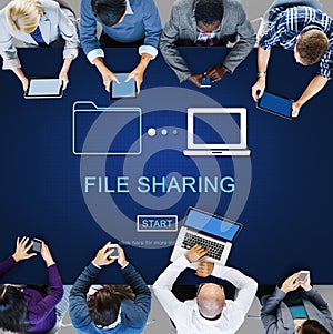 File Sharing Internet Technology Social Storage Concept